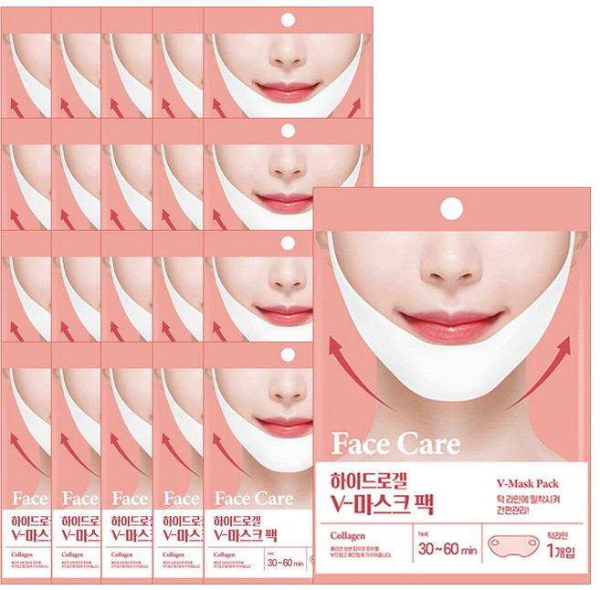 하이드로겔 리프팅 콜라겐 브이라인 마스크팩 20+1 총21개, 21개