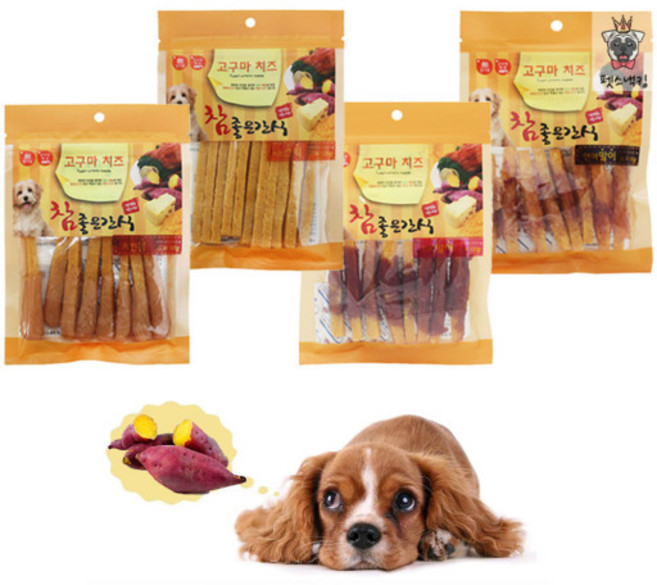 참좋은간식 고구마치즈 4종택 (치즈스틱 치킨봉 오리말이 연어말이)/강아지간식, 치즈스틱120g, 120g, 1개