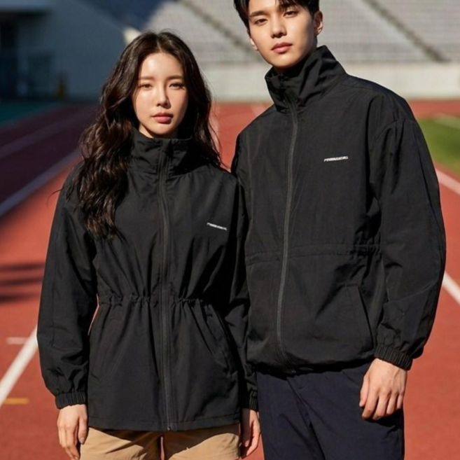에이프릴랩스 오버핏 힙커버 다이어트 땀복 집업 자켓 바람막이
