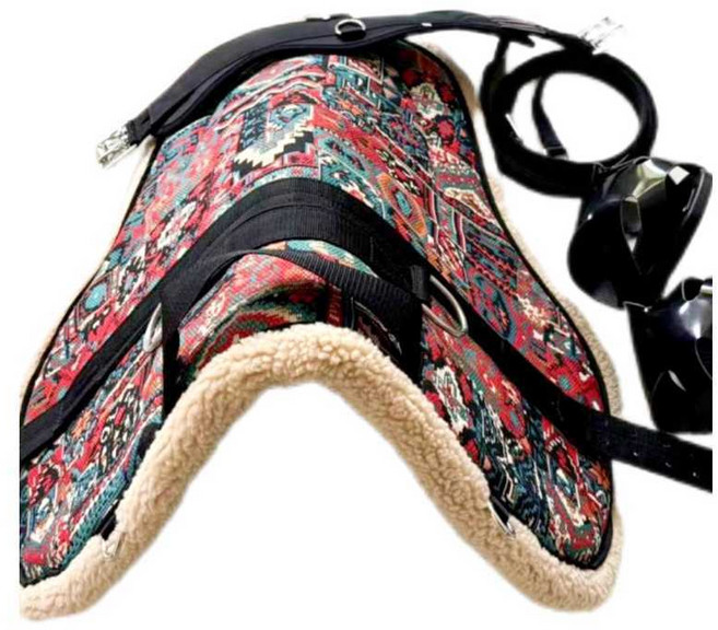 승마 말안장 의자 승마체험 좌석 경마 마장마술 쿠션, 1개, 인디안무늬 말안장