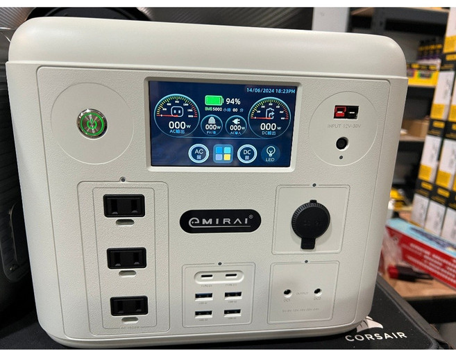 emirai EMR1500X 次世代行動電源 110V觸控螢幕 1500瓦 純正弦波 1.2度電 【全電行】, 沙漠白, 沙漠白