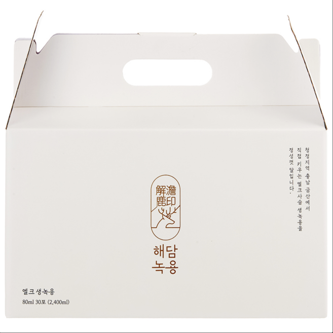 해담녹용 러시아계 엘크사슴 생녹용 진액 즙 2.4kg 1달분, 30개, 80ml