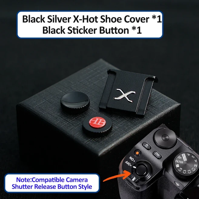 카메라 핫슈 커버 보호기 방진 금속 Fuji Fujifilm XS10 XM5 XT4 XT5 XT30II XH2S XA7 X100V xt200, 22 BSX BStick, 05 Blk Sticker Button