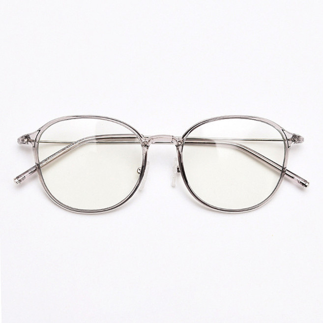 스타일호른 남성 여성 투명 뿔테 안경테 (블루라이트 차단 렌즈)