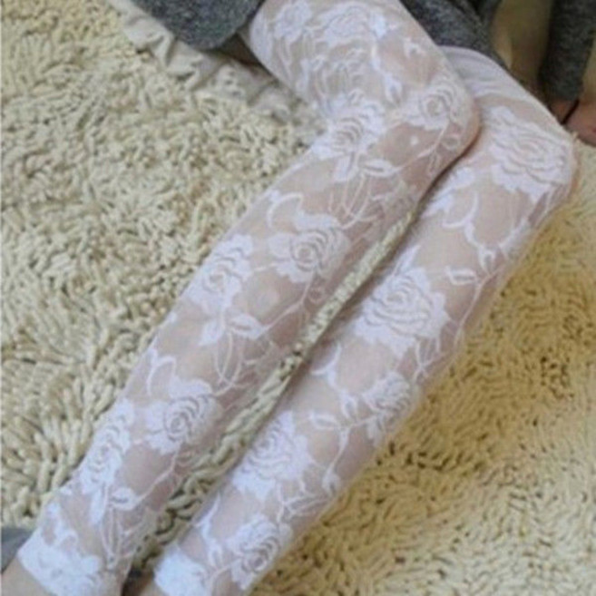 레이스 망사 9부 레깅스 장미패턴 뉴타임즈 A412J769