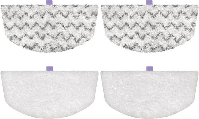 비셀 1940용 파워프레시 걸레 패드와 호환되는 스팀 교체 패드 1806 1544 1440 2075 2685 2814 시리즈 리저버블 바닥 스티머 리필 4팩, 4 Pack (2 White +