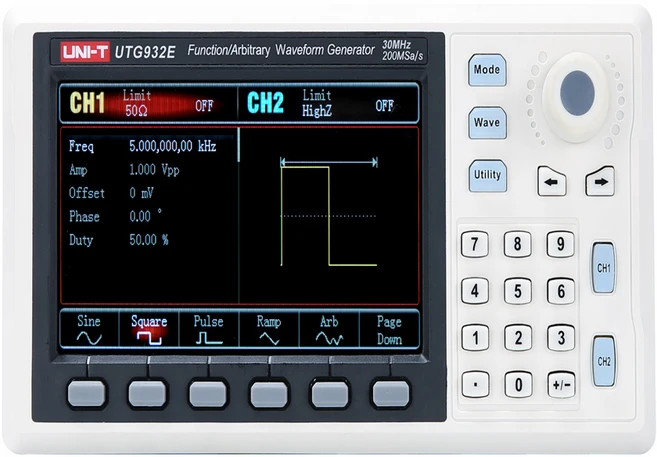 UNI-T/UTG932E/Function/Arbitrary Generator(30MHz 2CH 200MS/s 4.3"TFT LCD) 함수/임의파형발생기, 1개 - 쿠팡