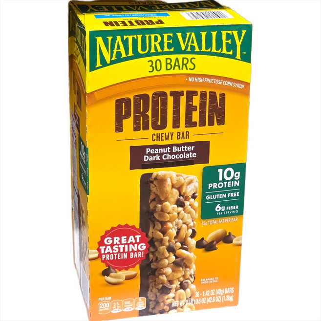 네이쳐밸리 프로틴바 대용량 단백질 간식 에너지바, 30개, 40g