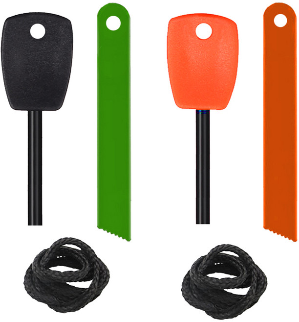 부싯돌 파이어 스틱 파이어 스타터 생존 극한 체험 불꽃 부시돌, 2개, 혼합B