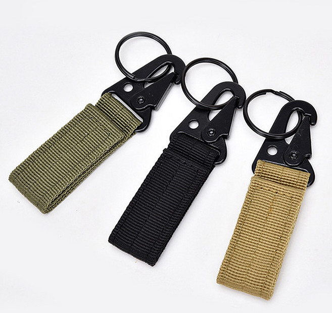 고강도 나일론 열쇠 고리 MOLLE 웨빙 버클 열쇠고리 등산 낚시 벨트 버클 캠핑 하이킹 밀리터리 /정직한사람들
