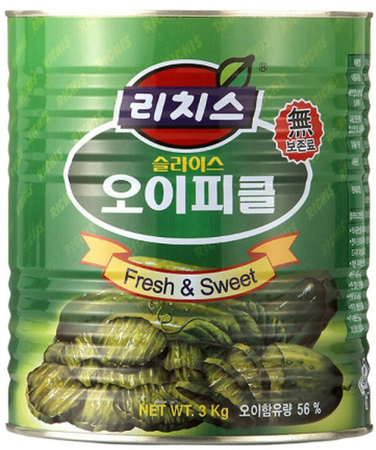 리치스 슬라이스오이피클 3kg, 1개