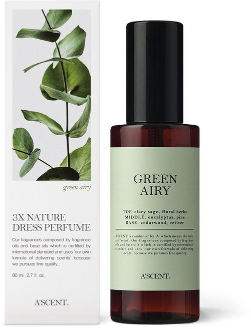 에이센트 드레스퍼퓸 섬유향수, 1개, 80ml, 그린에어리