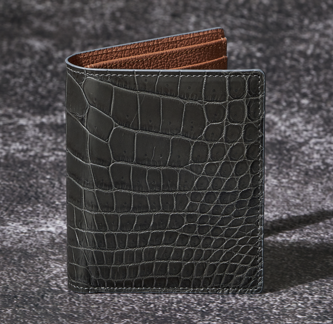 더퀴르 남자 악어가죽 중지갑 명품 남성 지갑
