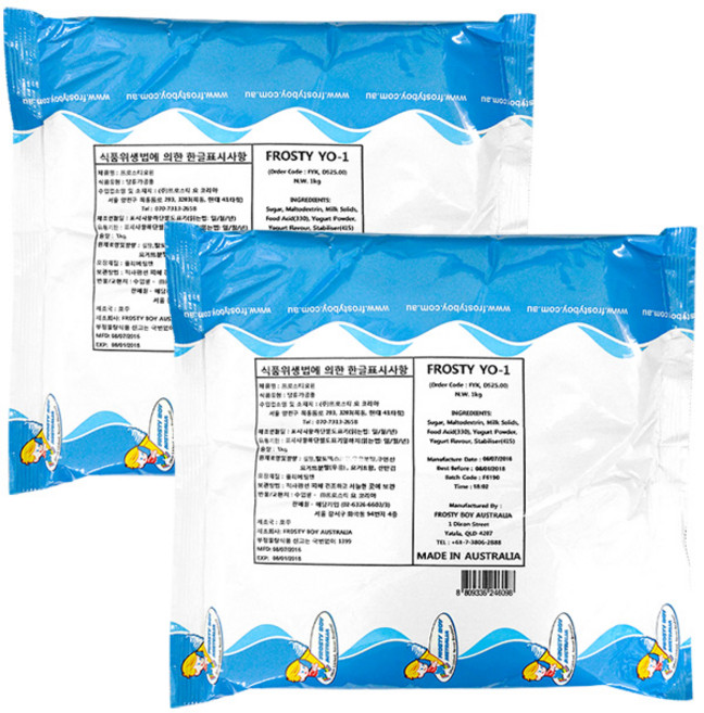 프로스티보이 요원 요거트파우더 1kg, 1개입, 2개