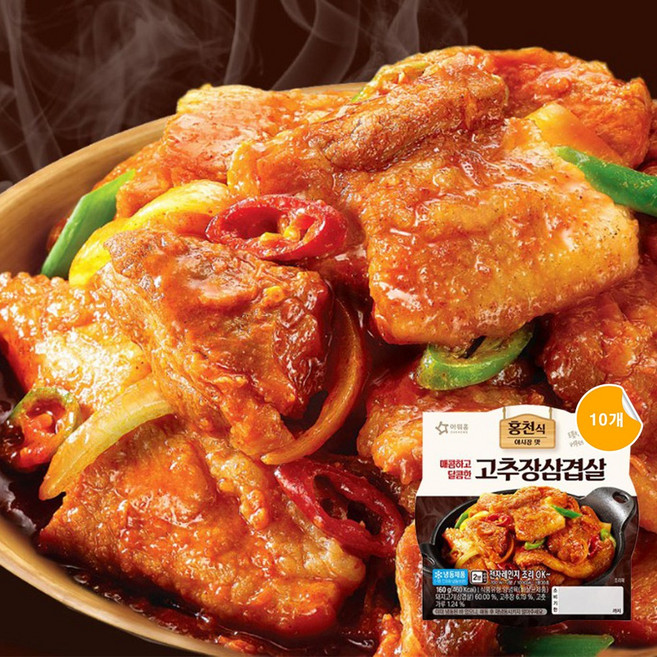 아워홈 홍천식 고추장삼겹살 냉동, 160g, 10개
