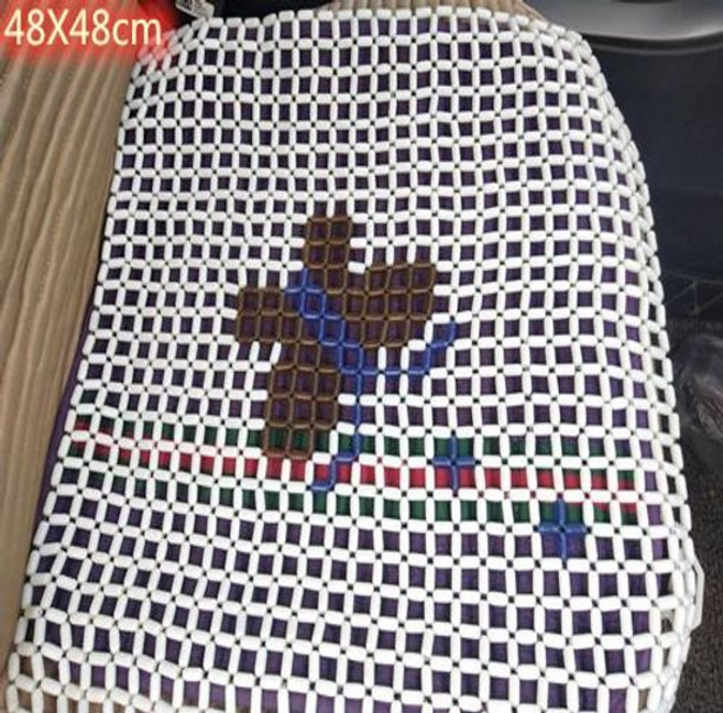 운전석방석 차량 자동차 시원한 옥돌 구슬 쿨, 중간, 1개, 로열 블루 48x48cm