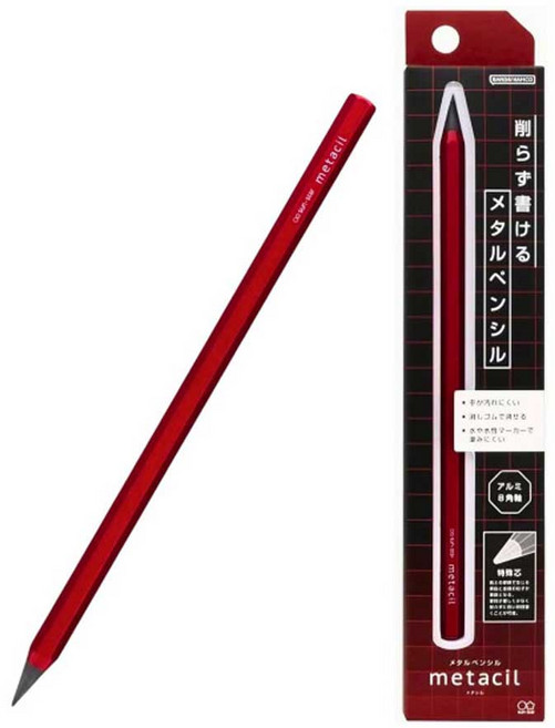 선스타 메타실 연필 무한연필, 1개, 메탈릭레드