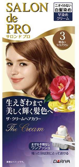 【DARIYA 塔莉雅】沙龍級白髮專用快速染髮霜(50g*2劑)【兔雜tuzha】, 3號淺棕色, 1個