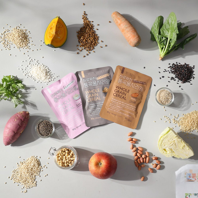 웰츄럴 하루꽉찬 통곡물시리얼 현미30포+카카오20포 식사대용 씨리얼, 50개, 30g