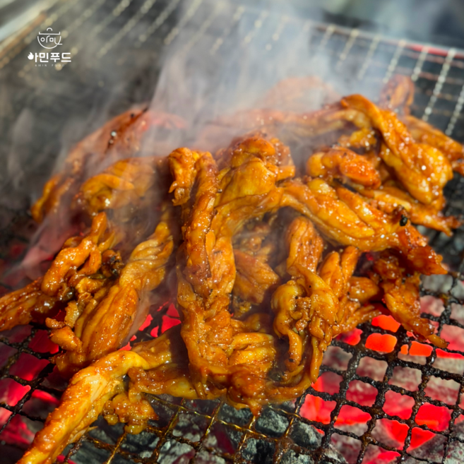 아민푸드 직화 닭목살구이 캠핑 술안주 밀키트, 덜매운맛, 300g