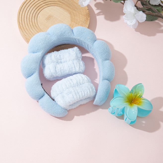 보태샵 세안 헤어밴드 머리띠, 1개, 블루3종