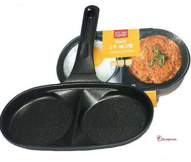 팬후라이팬에그 브런치팬 계란 23cm 팬케이크 2구 스텐 부침요리 코팅 스덴 레스 스탠 스테인리스 가스렌지 스테인레스wxy437, 1개, 없음