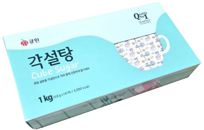 큐원 각설탕(147입) 1kg 슈가, 1개