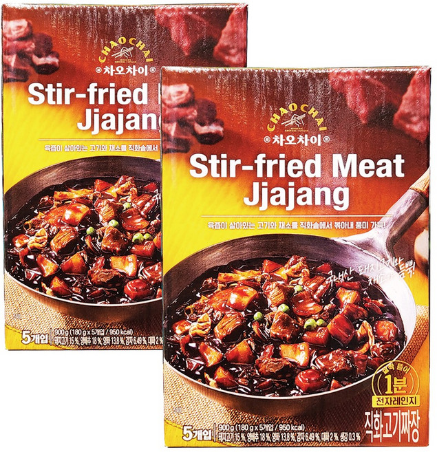 차오차이 직화 고기짜장, 10개, 180g