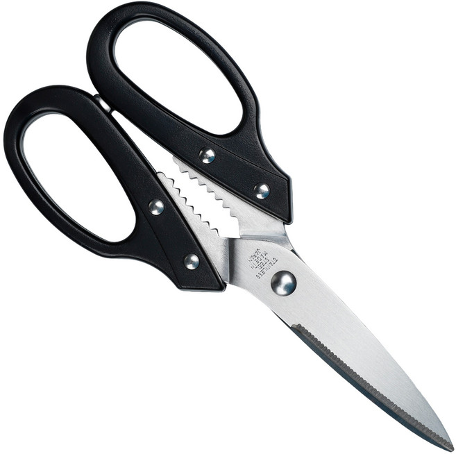 일본 다용도 양손가위 20cm 일제 톱니 방산가위 방산시장, 1개, 블랙