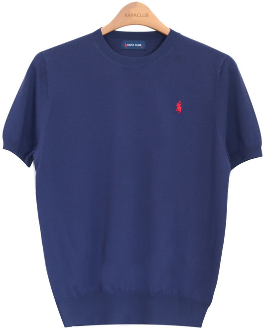 라파클럽 남성 여름 소프트 라운드 반팔 니트 티셔츠