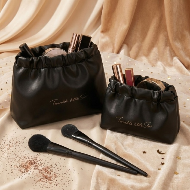 학스토어 콤팩트 수납력 원터치 화장품 파우치