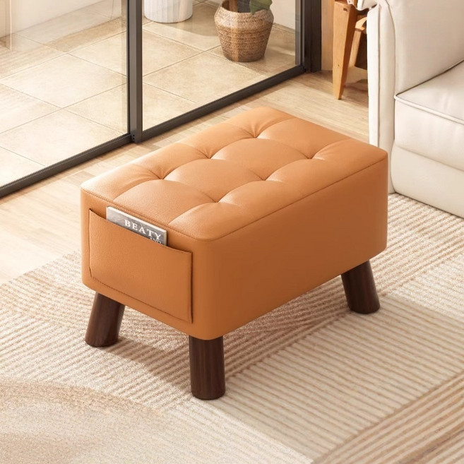 WHH 다용도 소파 스툴 현관 의자, 1개, 오렌지