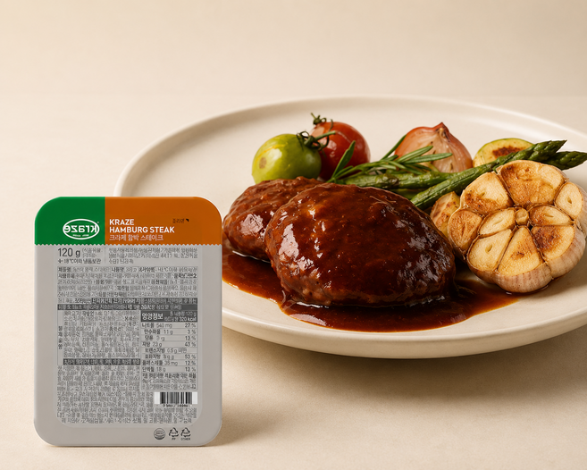 크라제 함박 스테이크, 크라제 함박 스테이크, 120g, 10개, 120g, 10개