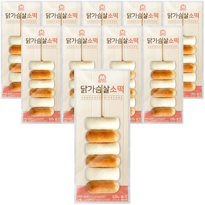 미트리 닭가슴살 소떡, 10개, 120g