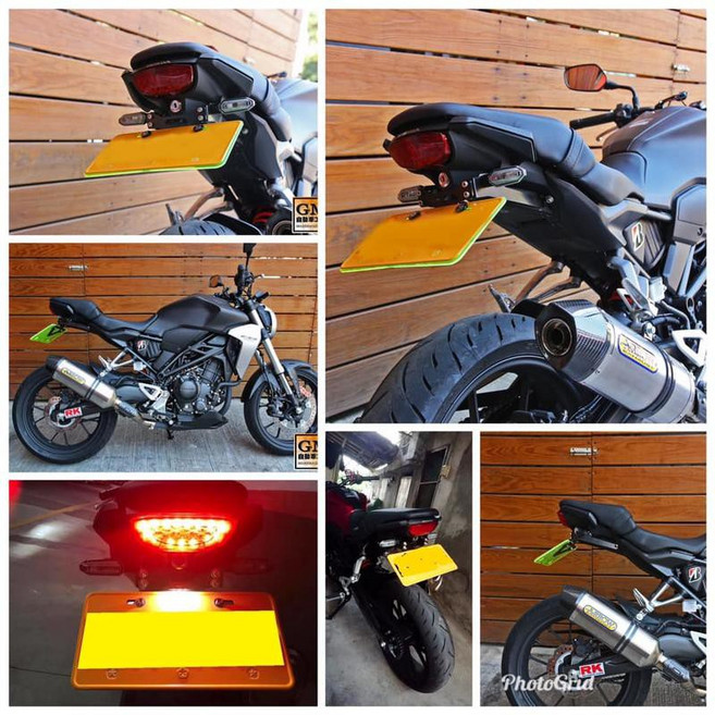 普龍貢 CB150R CB300R 短牌架 附反光片組件, CB300R短牌架
