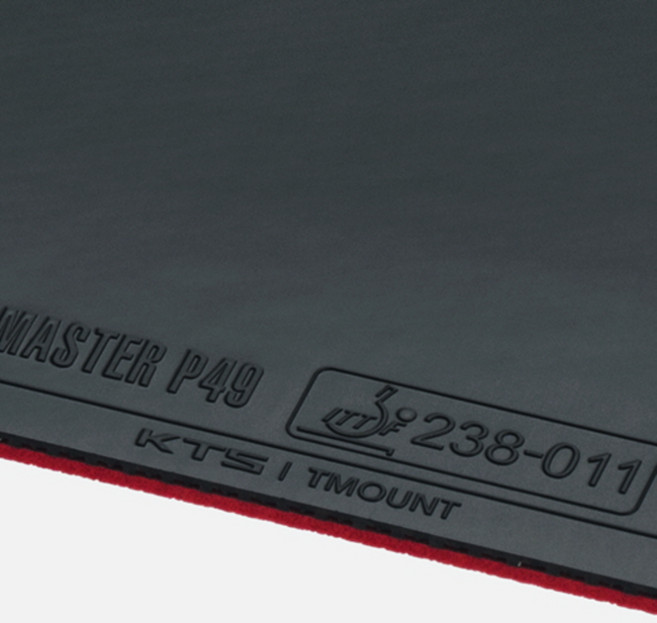 티마운트 KTS 마스터 P49 탁구 러버, 블랙, 1개