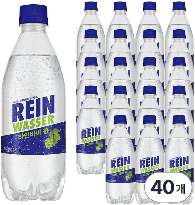 라인바싸 탄산음료 홉, 40개, 500ml