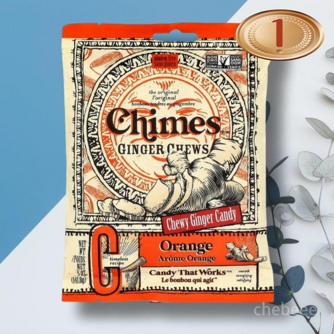 차임스 진저 츄 생강 캔디 오렌지맛 141.8g 1봉