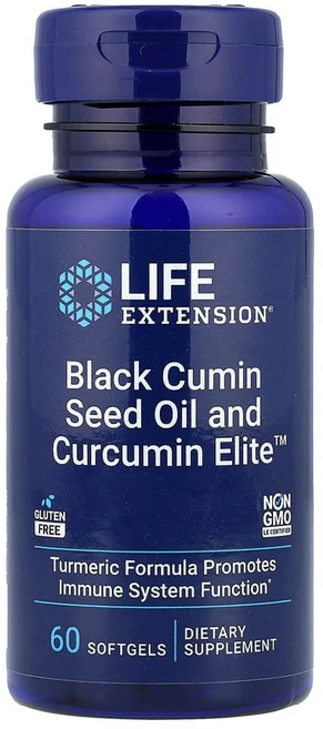 라이프 익스텐션 블랙 커민 씨오일 및 Curcumin Elite 소프트젤 60정, 1개 - 쿠팡
