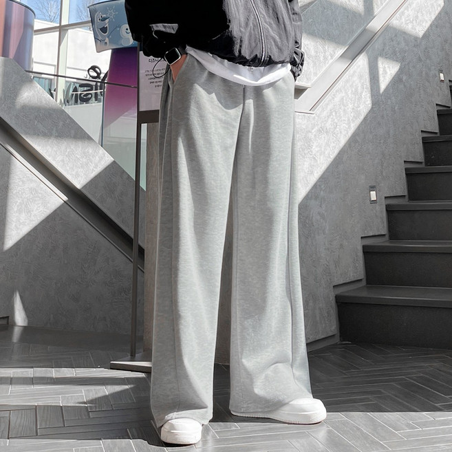 어반플리커 남성 긴 기장 밴딩 와이드 트레이닝 바지