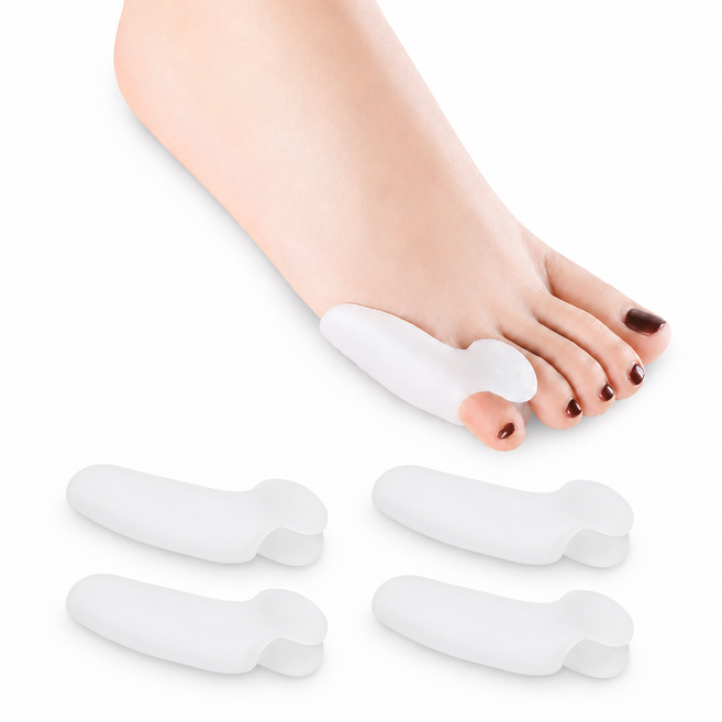 [통증 케어] 미소다믄 새끼 발가락 실리콘 교정기 보호대 좌우 2SET, 2세트