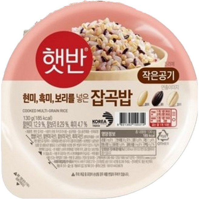 CJ 작은 잡곡밥 고유의 식감을 살린 간편식, 18개, 130g