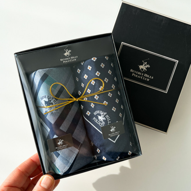 추석선물세트특가 남자 손수건 남성 100% 폴로 면 순면 명절 선물용 손수건세트 답례품 기념 포장 선물상자 국산
