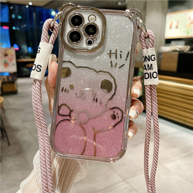 可愛小熊手機殼 適用於 iPhone 手機殼 防摔殼