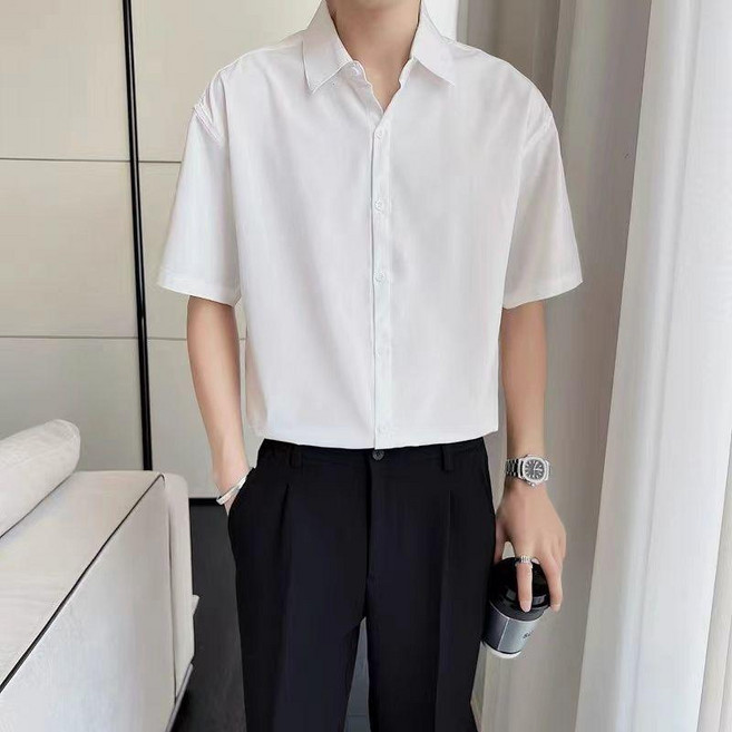 男士純色襯衫