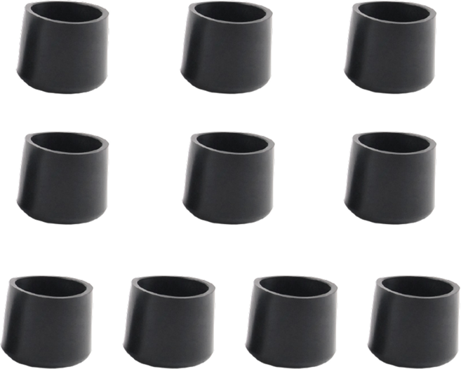 코리아마켓 층간소음 방지 의자 원형 고무발 가구 발캡, 10개, 블랙