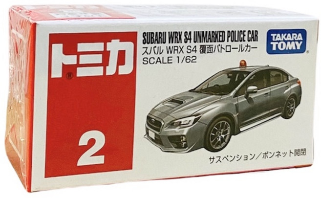 TOMICA 多美小汽車 NO.002 速霸陸WRX S4 警車 1/62, 1個