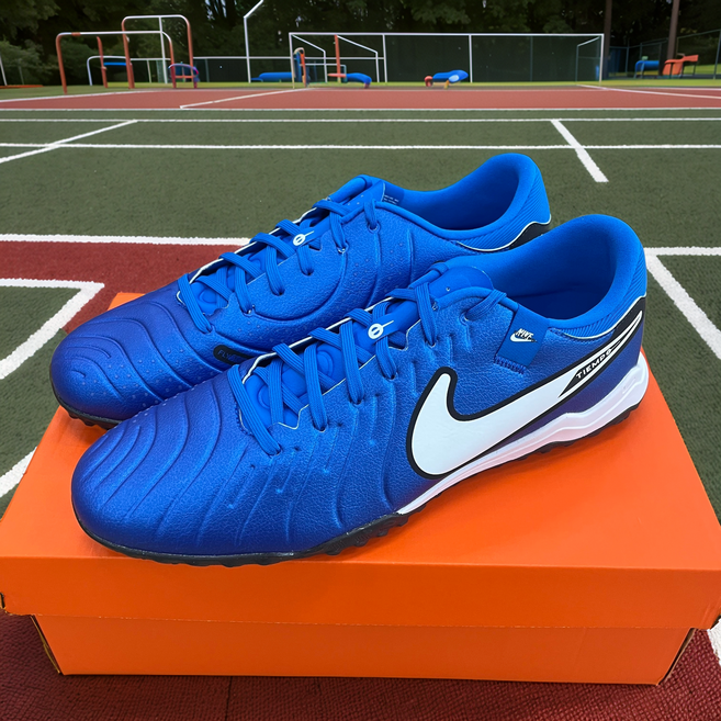 나이키 티엠포 레전드 10 아카데미 TF 소어 화이트 블루 파란 파랑 축구화 풋살화