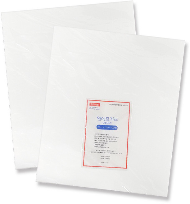 거즈 100매 대용량 미용거즈 팩거즈 30*35cm 피부관리실 병원 납품용, 1개