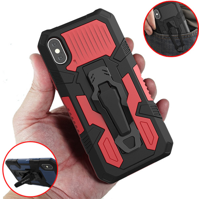 아이폰X/XS/XR/XS MAX 하이톤 액션 범퍼케이스/거치 집게사용